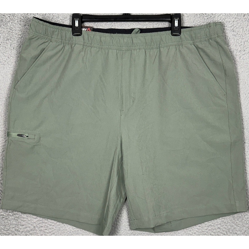 NEW Gerry Trail Shorts Mens 2XL Green Cargo Hiking Outdoor 4-Way Stretch Utility